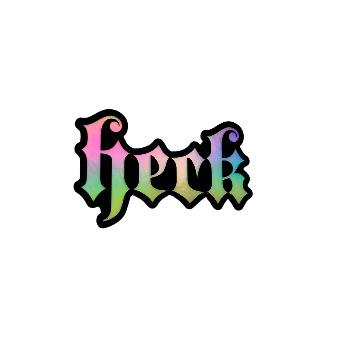 Heck Gothic Holo Vinyl Sticker