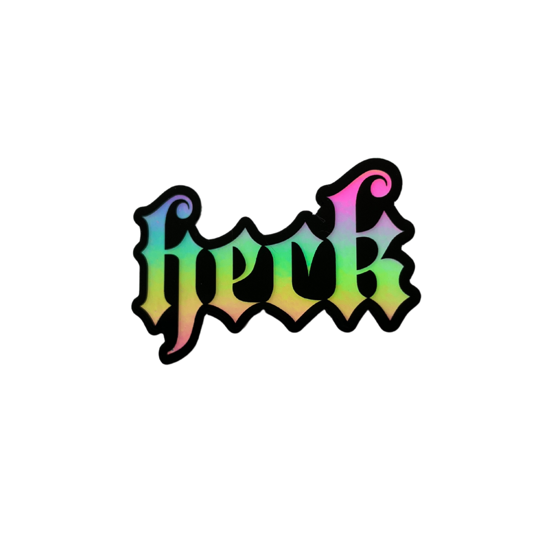 Heck Gothic Holo Vinyl Sticker