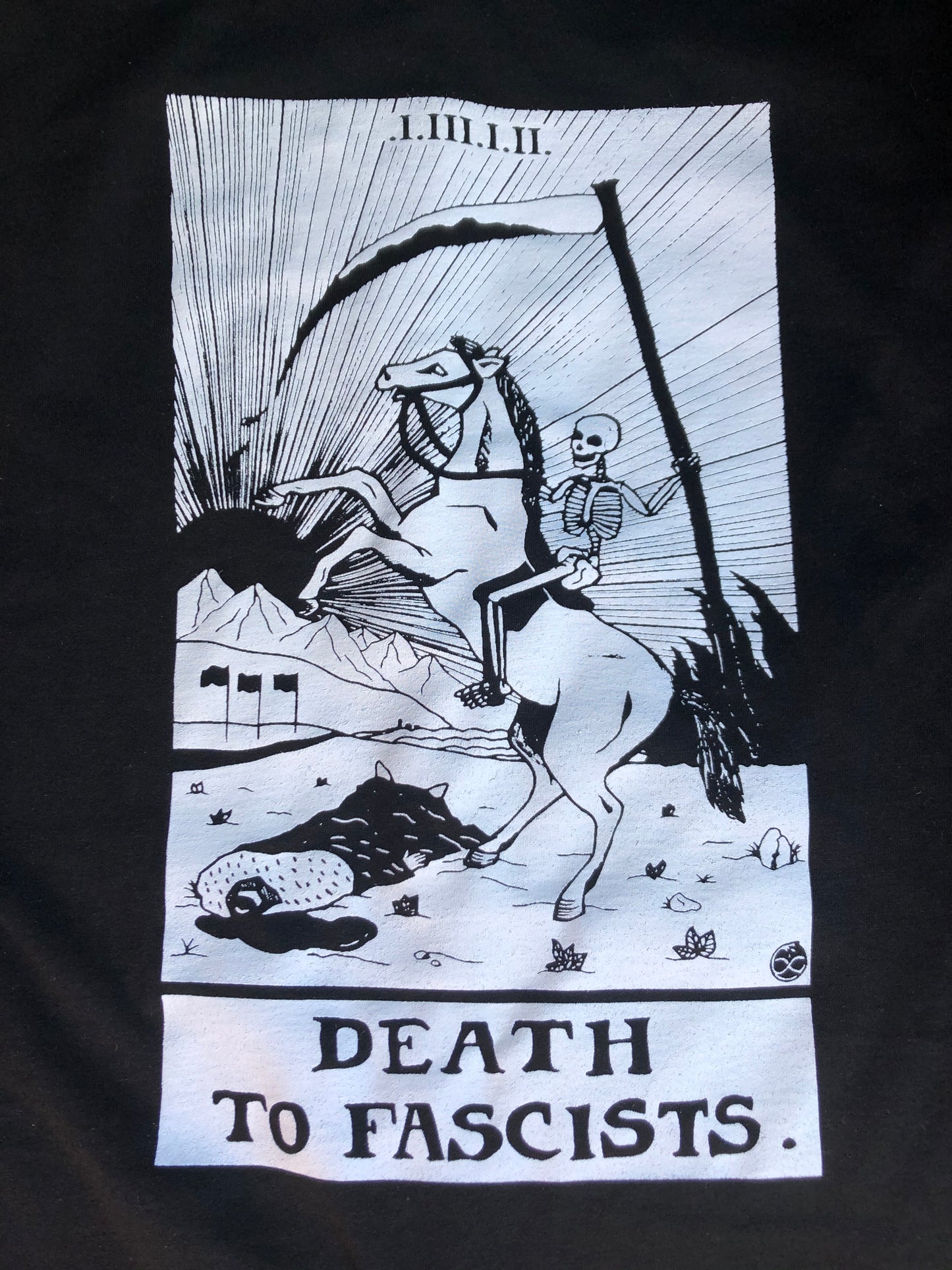 Death to Fascists Tarot Card Tee