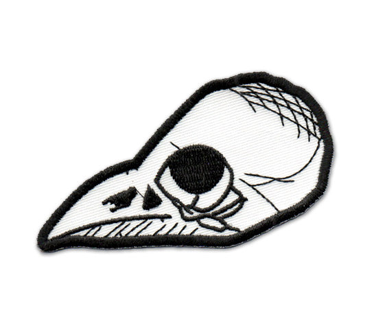 Bird Skull Iron-On Embroidered Patch