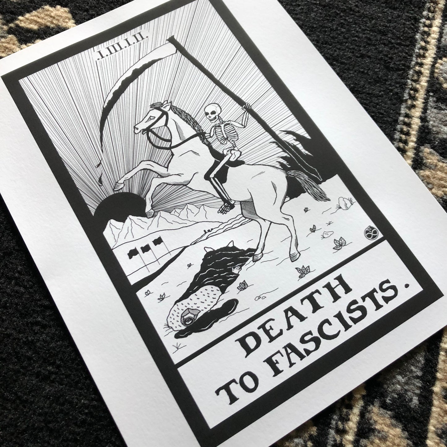 Death To Fascists 8.5"x11" Print