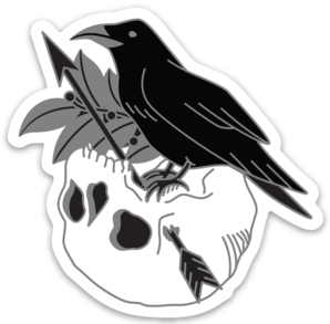 Apollo Raven & Skull Vinyl Sticker