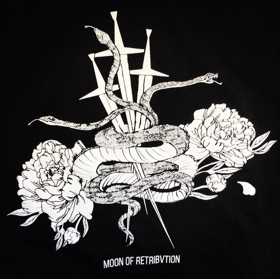 Snake, Swords, and Peonies Tee