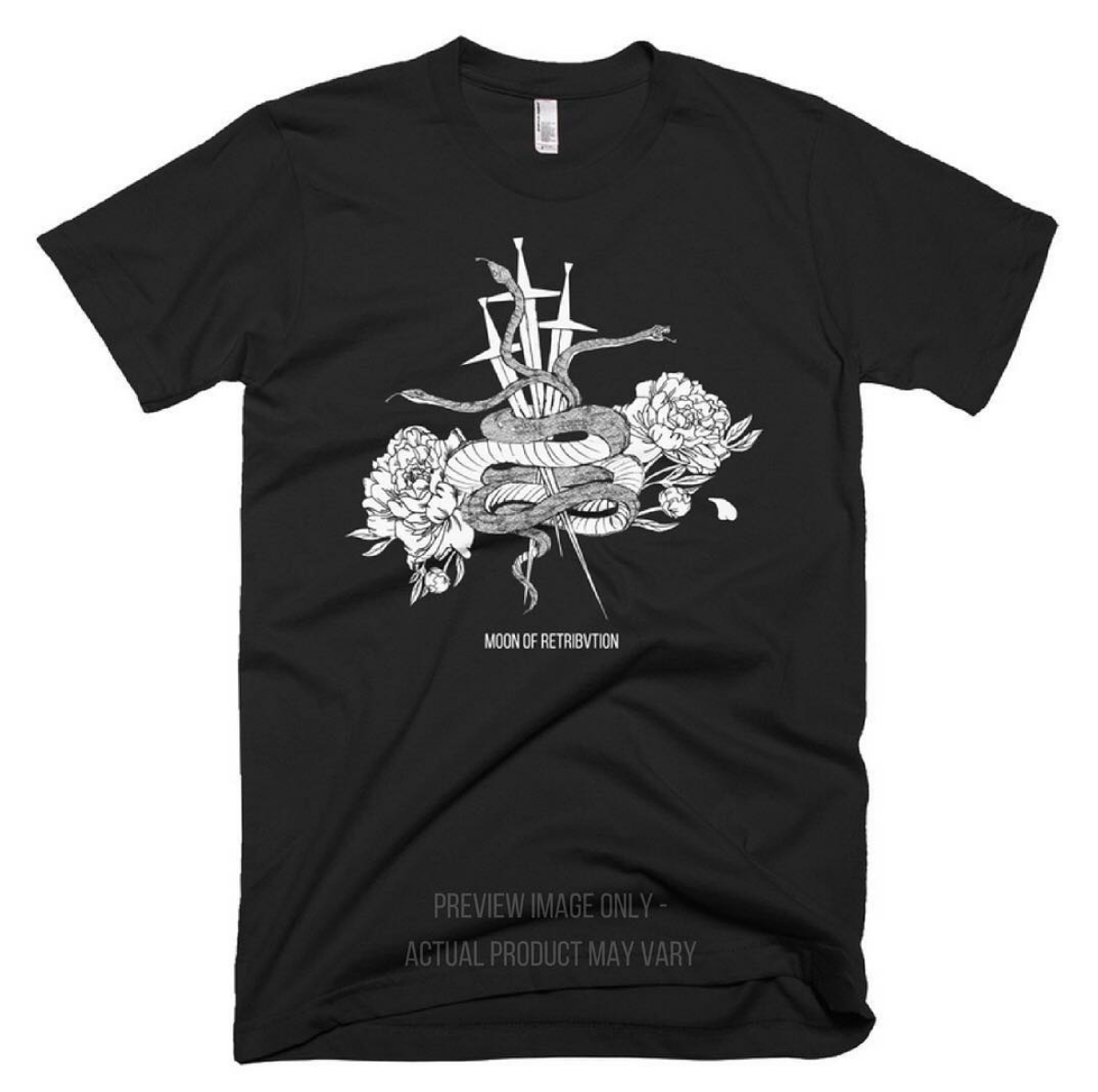 Snake, Swords, and Peonies Tee