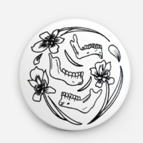 Irises and Jawbones 1.5" Button