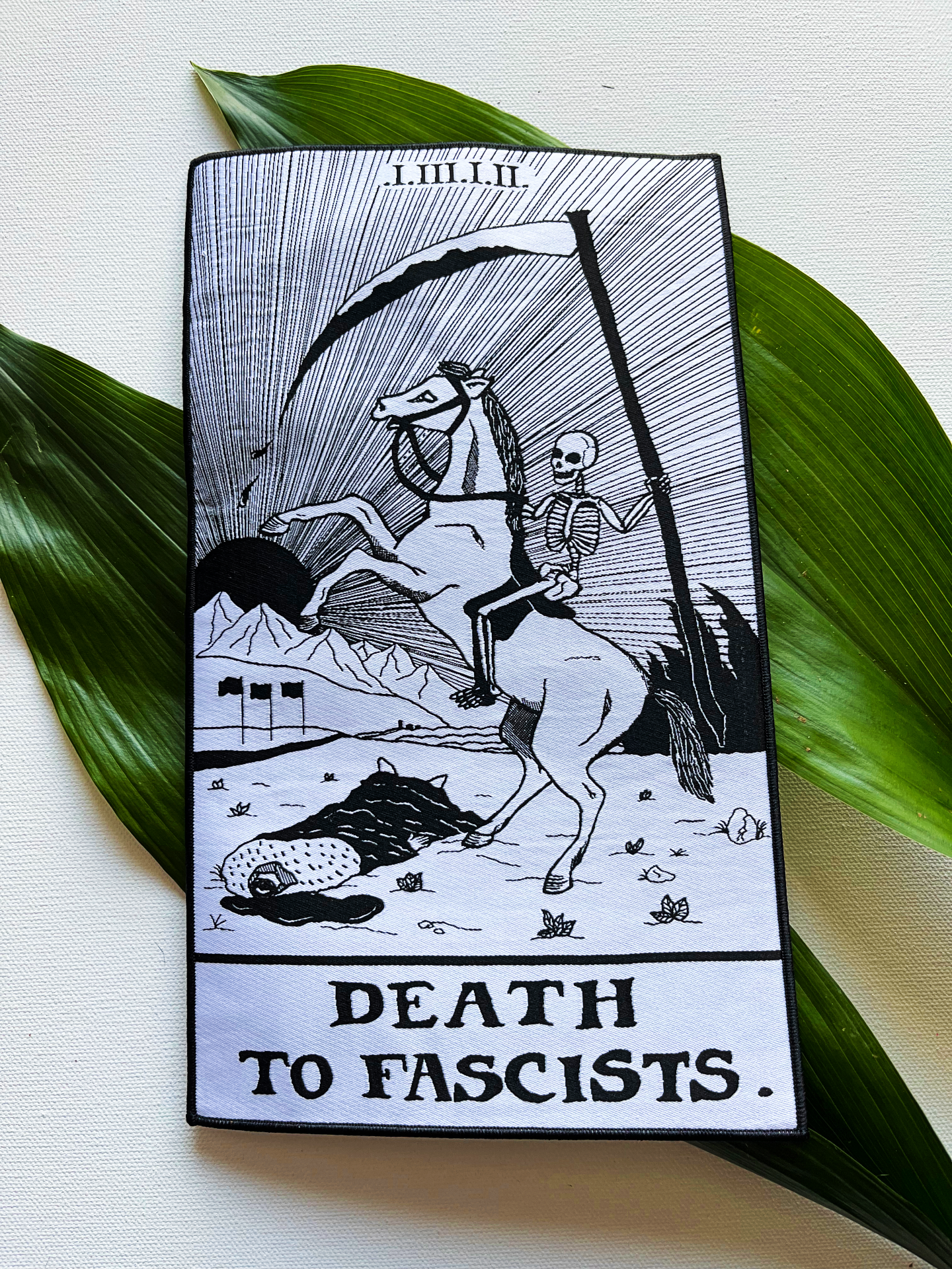 Death to Fascists Card Large Back Patch