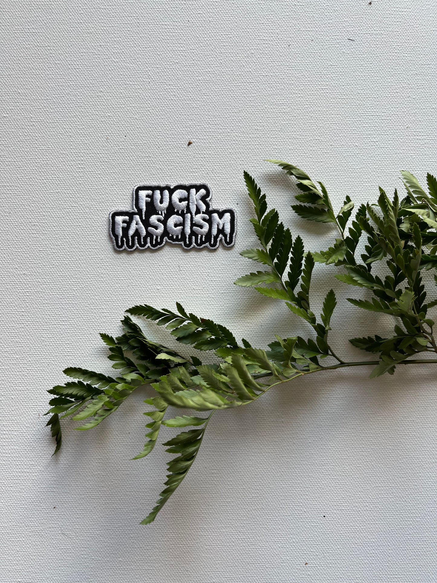 Fuck Fascism Iron-On Embroidered Patch