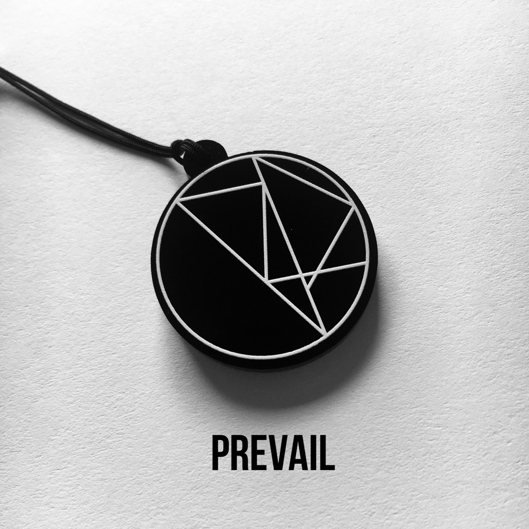 RETRIBUTION and PREVAIL sigil acrylic charms