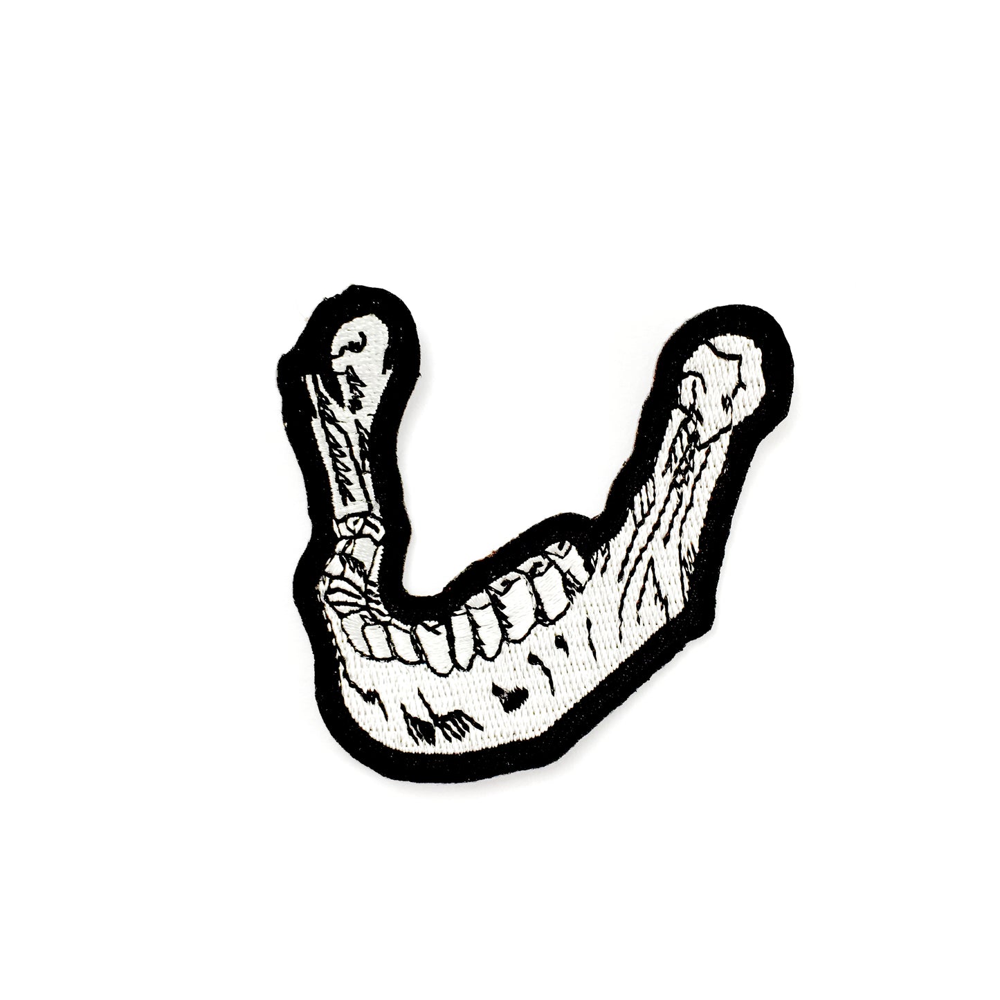 Jaw Bone Iron-On Embroidered Patch