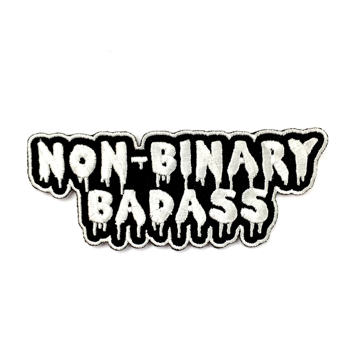 Non-Binary Badass Iron-On Embroidered Patch